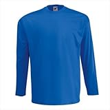  LANGARM T-SHIRT FRUIT OF THE LOOM S M L XL XXL M,royalblau M,Royalblau