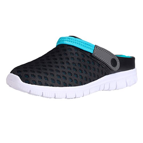 Preisvergleich Produktbild Badelatschen Zehensandale Herren Badeschuhe Beach Schwimmbadschuhe Sandalen Sommer Hausschuhe Zehentrenner Outdoorschuhe Strandschuhe Erwachsene Hausschuhe Dusch Badeschuhe LMMVP (43, Schwarz)