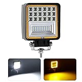 KAWELL® 48W LED Arbeitsscheinwerfer Mit Engel Auge Licht Scheinwerfer LED Flutlicht Kombiniertes LED Licht Off-Road LED Fahrscheinwerfer für Schwerlast LKW 4x4 Traktor UTV ATV Boot