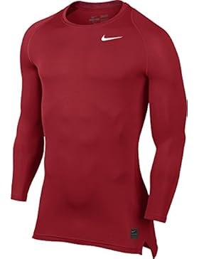 Nike M NP Comp LS Crw T-shirt für Herren, Rot (University Netz / Gym Netz / White)