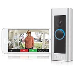 Ring Video Doorbell Pro - Sonette vidéo 1080 HD avec carillon Chime inclu, système audio bidirectionnel, détection de mouvement et wi-fi