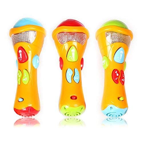 Jzhen Micrófono Karaoke Infantil, Juguetes Musicales para Niños - Grabación, Transformación Acústica, Canciones e Iluminación