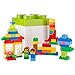 Produktbild Ultrakidz Bausteine Set, 85 Steckbausteine von klassisch bis zu Sondersteinen, passend für Lego Duplo - alle Konstruktionsbausteine kommen in einer Aufbewahrungsbox mit Deckel in Bausteinform