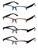 Lote de 4 Gafas de Lectura / Anteojos Forma Rectangular Montura en de...