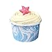Produktbild 24 Muffinförmchen, blau/weiß marmoriert