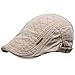 Produktbild Doitsa Schiebermütze Flache Kappe Berets Einstellbar Gatsby Golfermütze Frühling und Sommer Freizeit Cap (Beige)