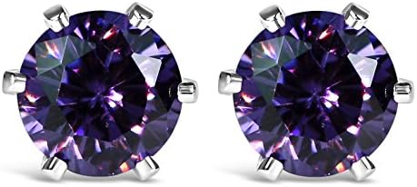 Isabella Silver LONDON 925 Solid Sterling Silver Stud Earrings made with 5mm Swarovski Zirconia Gem Stones