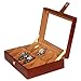 Leather World Tan Watch Box Case for 10 Watches Transparent Lid (Guaranteed High Quality PU Leather) RS.1289.00