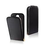  Schutzhülle/Handyschale für Nokia lumia 630/635, Leder, Schwarz