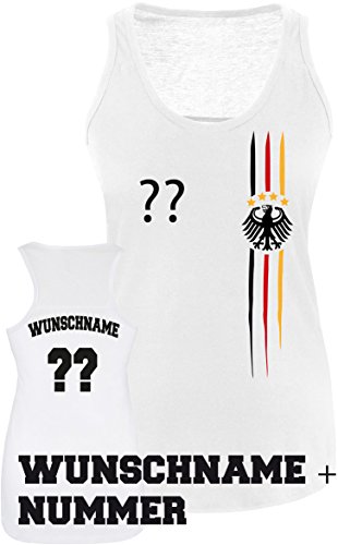 Luckja EM 2016 Deutschland Trikot Wunschname und Wunschnummer M 03 Damen Tanktop Luckja EM 2016 Deutschland Trikot Wunschname und Wunschnummer M 03 Damen Tanktop