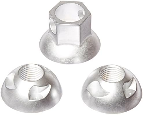 Pinhead Solid Axle Locking Wheel Nuts, Silver, M10