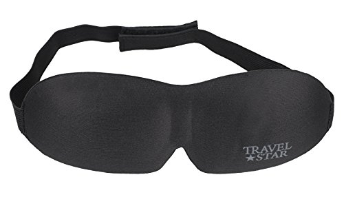 travelstar: Premium-Schlafmaske für Damen/Herren, größenverstellbar, ultraweich, extrem leicht, innovativ und hochwertig, schwarz (TS-K-2000) - 4
