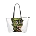Produktbild Unheimlich Monster Zombie Cartoon Teufel große weiche Leder tragbare Top Griff Hand Totes Taschen kausalen Handtaschen mit Reißverschluss Schulter Einkaufstasche Geldbeutel Organizer für Dame Girls