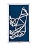Produktbild Hawke & Thorn Ice Bear Spa Towel, Baumwolle, Blau/Ecru, 180 x 90 cm