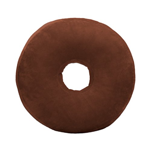 Donut Kissen XXL SWEETY BRAUN in Top-Qualität / Ø 37 cm / gefülltes Dekokissen / zur Dekoration / als Geschenk / als Spielzeug - 2