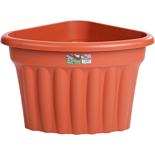 Preisvergleich Produktbild Eck Pflanzer Blumen-Topf 49x49x40cm Terracotta - Pflanztopf Pflanzen Kübel Blumen Übertopf Pflanzentopf