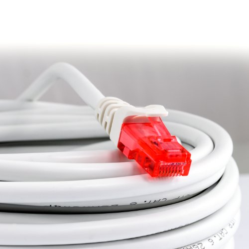 10m – CAT.6 Ethernet Gigabit Lan Netzwerkkabel (RJ45) | 10/100/1000Mbit/s | Patchkabel | UTP | kompatibel zu CAT.5 / CAT.5e / CAT.7 | Switch/Router/Modem/Patchpannel/Access Point/Patchfelder | weiß - 3