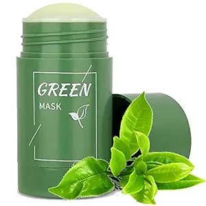 Bhadani Sales Green Tea Mask Stick for Face, Blackhead Remover with Green Tea Extract, Deep Pore Cleansing, Moisturizing, Skin Brightening, Removes Blackheads for All Skin Types of Men and Women