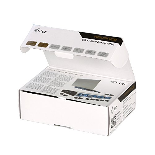 i-tec USB 3.0 Dual Docking Station Metal für Tablets und Notebooks DVI-I / HDMI oder Display Port Full HD+ bis 2560×1600, Gigabit Ethernet, 3x USB 3.0 Port davon 1x USB 3.0 Ladeport für Smartphone oder Tablet, Audioausgang, Mikrophoneingang, Für Notebook Ultrabook Tablet-ab WIN 8.0 - 8
