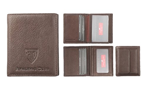 Billetero Oficial Athletic Club Bilbao de Piel en Color marrón Grabado con Escudo y Letras.