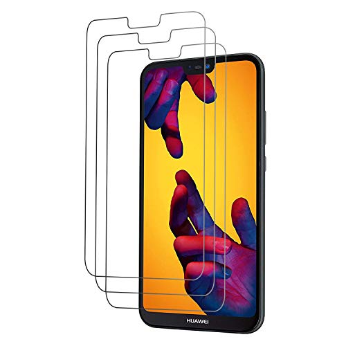 Loyiigo Protector de Pantalla para Huawei P20 Lite [3 Unidades] Cristal Templado para Huawei P20 Lite 9H Dureza Alta Definicion