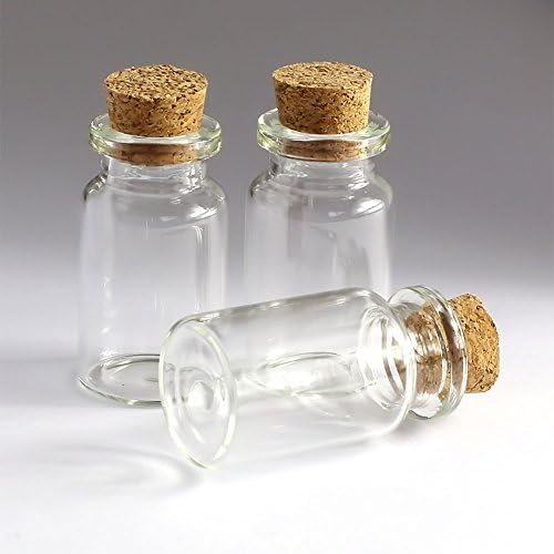 50pcs 7ml Small Mini Glass bottles Vials Jars with Cork Stoppers 7ml 22*40mm(0.87*1.57in) Message Weddings Wish Jewelry Party Favors