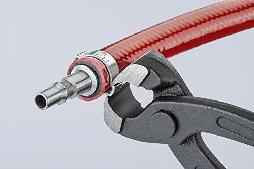 KNIPEX 10 98 I220 Ohrklemmenzange schwarz atramentiert mit Kunststoff überzogen 220 mm - 3