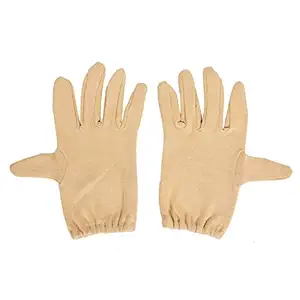 R.J.VON - Brown Half Hand Gloves Cold & Sun Protective