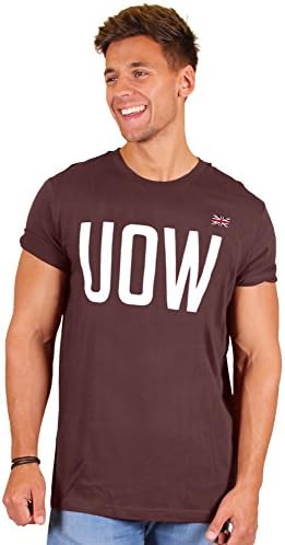 UOW University of Whatever Men T-Shirt Burgundy EP100 Lazy Large