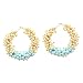Sanara Aqua Pearl beads gold polished Jhumki earring For women jewellery RS.249.00
