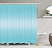 Produktbild tgyew Ombre Shower Curtain, Open Blue Sky on a Spring Day Inspired Blue Colored Modern Design Room Decorations, Fabric Bathroom Decor Set with Hooks, 60W X 72L Inche, Turquoise