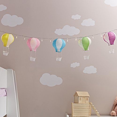Zeuxs Pastel Hot Air Balloon Fairy Light Paper Lanterns 1pcs