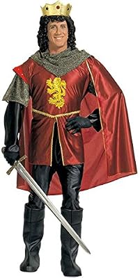 Widmann 35501 – Adultes Costume Roi Chevalier, gewand, Cape, pantalon, Bottes überzieher et couronne avec pierres précieuses, Taille S