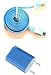 Produktbild Reido® Noodle (Blau) 2in1 Set Adapter + USB Datenkabel für Samsung Galaxy I8190 GALAXY S3 III mini (Nudel-Flachkabel) Samsung Galaxy S6 S5 S7edge S7 S4 S3 S2 S6 S5 S6edge Galaxy S3mini / S 4 S4mini / S5 I9500 Galaxy S4 S5 I9300 I9505 S4mini S2 i9100 I9300 Galaxy S4 Galaxy S3 S3Mini S5mini S5mini I9505 Galaxy S4 I9300 Galaxy I9100 I8190 Micro-USB Ladegerät Ladekabel Netzteil (kein Original) (2in1 Noodle Blau Adapter+Kabel)