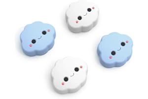 JEMDO Joystick nakładki kompatybilne z Nintendo Switch 2 (2025) – zestaw 4 silikonowych uchwytów Cloud Thumb Grips antypoślizgowe nakładki na sztyfty odpowiednie do sterowania Joy-Con, Kawaii Design