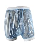 Haian Adult Incontinence Pull-on Plastic Comfort Pants (XLarge, Blue)