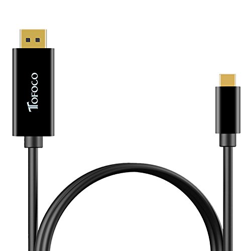 USB-C auf Displayport, TOFOCO 4K x 2K USB 3.1 Type-C (Thunderbolt 3 Compatible) zu DP UHD Kabel USB-C Male to DP Male Cable für Samsung Galaxy S8, S8 Plus, MacBook , ChromeBook Pixel – Schwarz - 4