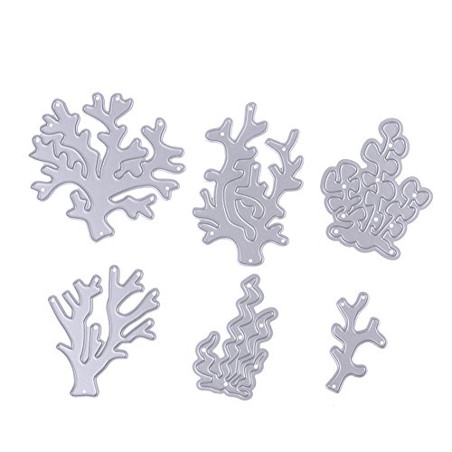 Amazingdeal365 6 PCS Blätter Metall Form Schablonen Schneiden DIY Dekor Sammelalbum Karten Buchzeichen Lesezeichen als Geschenk für Freunde Geburtstag Kinder,Kindergarten Hobby Schule Handarbeit Unterricht usw. Ein tolles Geschenk! - 2