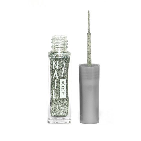 Nubar Silver Glitter Nail Art Stripers Nail Decoration 74ml