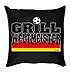Produktbild bedrucktes Fussball Fun Fan Sofa Kissen: Grill - Geschenk Fußball Dekokissen Couchkissen Sofakissen Geburtstag Ostern Couch