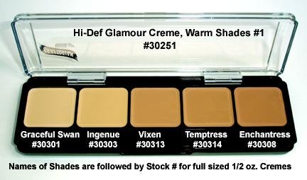 Graftobian Warm #1 30251 High Definition Crème Foundation Palette (5 Well)