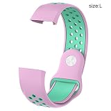 Silikon-Uhrenarmband, Ohwens Schnellverschluss-Uhrenarmbänder, Intelligente Einfarbig Uhrarmband,Smart Watch Band, Löcher Ersatz Kompatible Fitbit Gebühr 3 Einstellbar Dauerhaft Schnalle Größe S L