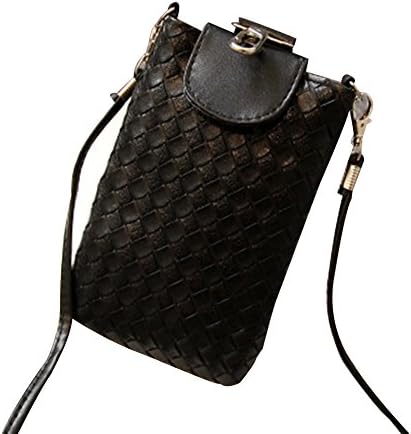 Beautydecor Fashion Faux Leather Women Cross-body Mobile Phone Shoulder Bag Pouch Case (Black)