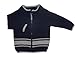 Bright Bots - 6/12m Baby Boy's Cardigan Cotton Knitted Jumper - Navy