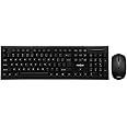 FRONTECH Wireless Keyboard and Mouse Combo | Membrane Keys with Retractable Stands | USB Plug & Play | Ergonomic & Comfortable Design | 1 Year Warranty (KB-0026, Black)