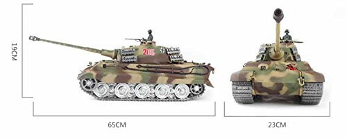 Heng Long Radio remote Control 2.4G King Tiger Henschel Turret Tank Pro (Metal) Version -- BB shooting & Smoking & Sounding --- with a FREE Challenger II Hat by Big Boyz®