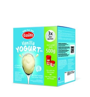 Easiyo Vanille Joghurt Mix, 3xTüten à 85 g, geeignet für Vegetgarier, glutenfrei
