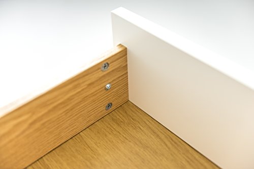 Tenzo 2176-001 Bess Designer Sideboard, lackiert, Matt, Untergestell massiv, 82 x 200 x 43 cm, weiß / eiche - 6