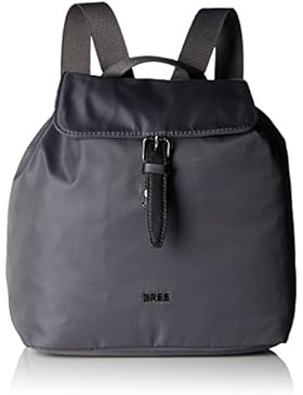 BREE Damen Barcelona Nylon 16, Slate, Backpack W17 Rucksack, Grau (Slate), 25x12x30 cm