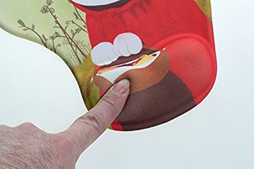 Demarkt Mauspad Ergonomisches Komfort Mauspad mit Handauflage aus Gel,Rot Schaf - 3